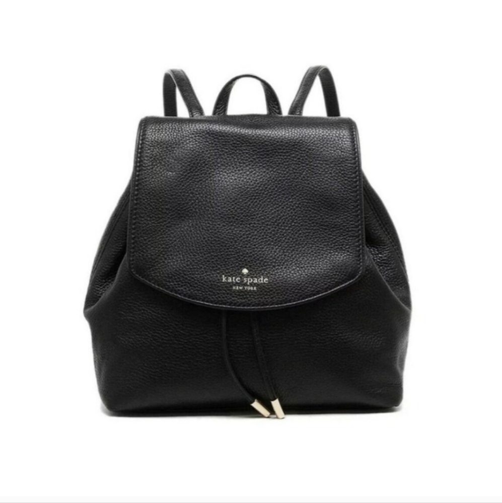 Kate Spade  Backpack Purse Mulberry Street Small Breezy Black Pebbled Leather